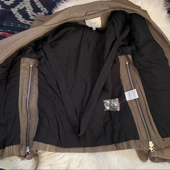 IRO Tara leather biker Moto jacket sz M motorcycle - Picture 10 of 14